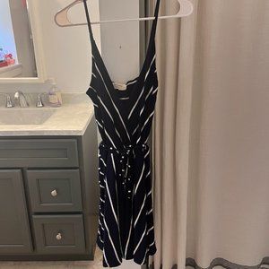 Ocean Drive Navy Dress with White Stripes